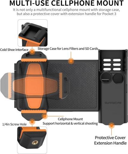 WIELOFUNKCYJNY ADAPTER ROZSZERZAJĄCY DO UCHWYTU NA TELEFON DJI OSMO POCKET 3