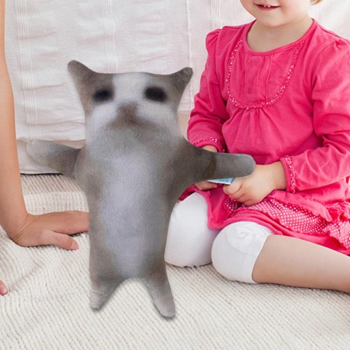 Плюшевый кот с плачущей мордочкой. Плюшевый плюшевый милый котик. Плюшевый забавный кот. 30 см