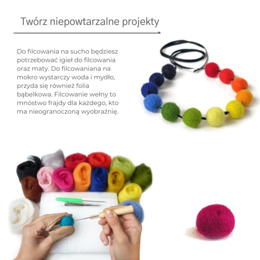 Wełna, czesanka merynos, 10g melanż- Romantyczny
