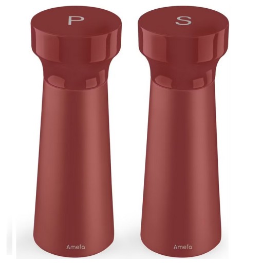 AMEFA 2 MŁYNKI MODERN RĘCZNE SOLI PIEPRZU NOWOCZESNE CERAMICZNE ZESTAW 15cm