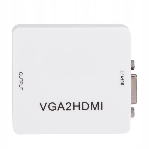 АДАПТЕР-ПРЕОБРАЗОВАТЕЛЬ ИЗ VGA АУДИО В HDMI 1080P АУДИО 3,5 ММ 66X55X20MM