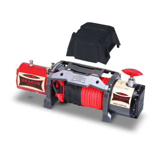 Лебедка Dragon Winch 12000 фунтов со стальным тросом IP67, водонепроницаемая, 24 В |