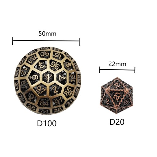 KOSTKA RPG METALOWA KOŚĆ STUŚCIENNA K100 SMOCZE GNIAZDO