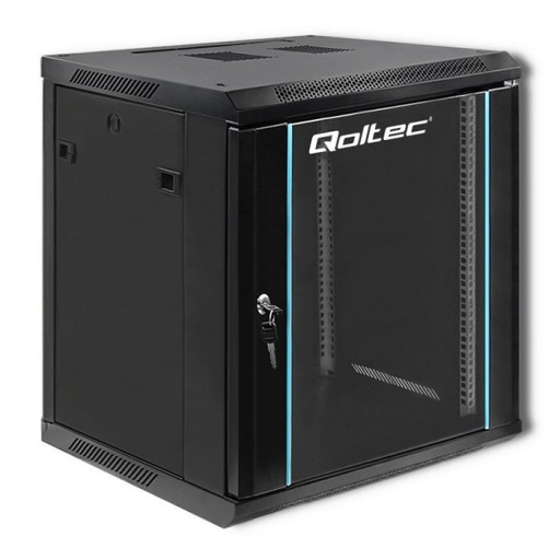 Шкаф Qoltec RACK 19 дюймов / 12U / 600 x 635 x 600 / Черный / Подвесной