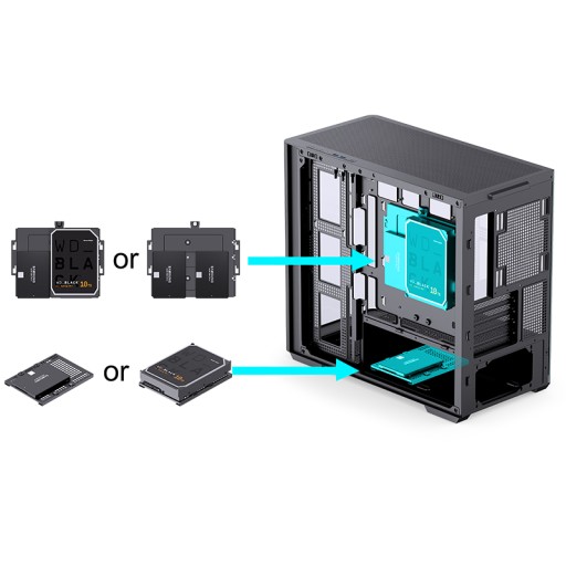 Корпус Jonsbo D300 BLACK Midi Tower