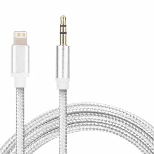 АУДИО-АДАПТЕР ДЛЯ IPHONE НА AUX JACK, СЕРЕБРЯНЫЙ