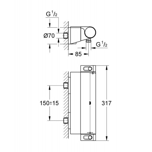 GROHE Grohtherm 2000 - termostatyczna bateria prys