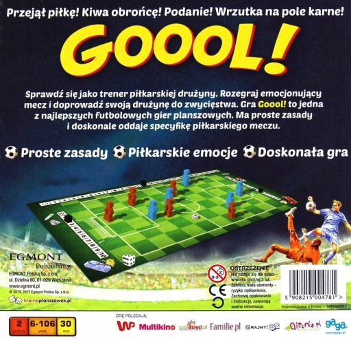 ГООООЛ! Футбольная настольная игра EGMONT футбол для детей от 6 лет
