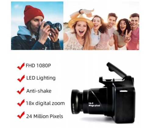 Цифровая зеркальная видеокамера 1080 FHD 3 дюйма