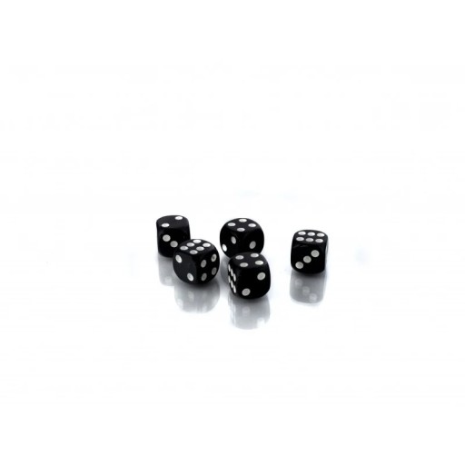 KOSTKA K6 1,6 CM RPG CZARNA KOŚĆ SZEŚCIOŚCIENNA