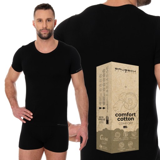 Koszulka Podkoszulka męska Brubeck Z MEGA BAWEŁNY KOMFORTOWY T-SHIRT -2XL