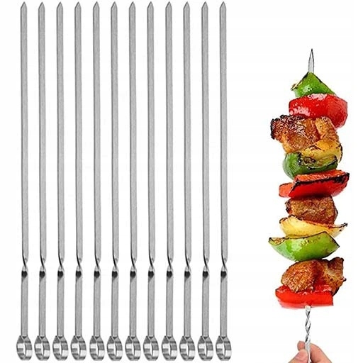 SZPIKULCE DO SZASZŁYKÓW NA GRILL 40CM ZESTAW 10SZT