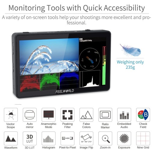 Монитор Feelworld F6 PLUS V2 с диагональю 6 дюймов