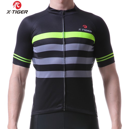 Koszulka Na Rower Wygodna Z Odblaskiem Odprowadzająca Wilgoć Ochrona UV XL