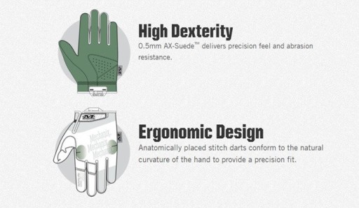 Специальные перчатки Mechanix 0,5 мм для высокой ловкости, черные, XXL