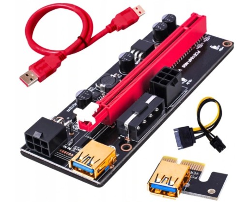 RISER 009S GOLD USB3.0 PCI-E PCI 1x-16x SATA TAPE