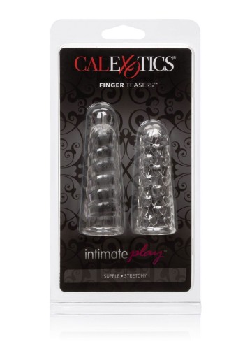 Прозрачный стимулятор пальцев с выступами, 2 шт Calexotics