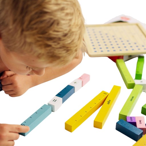 DREWNIANA UKŁADANKA TABLICA MATEMATYCZNA KLOCKI EDUKACYJNE TOOKY TOY