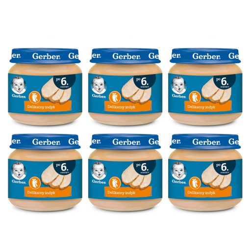 GERBER obiadek delikatny indyk 6x80g