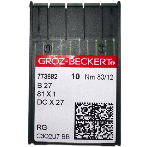 IGŁY DO MASZYN SZWALNICZYCH GROZ BECKERT OVERLOCK OSTRE B27 DCx27 80/12R
