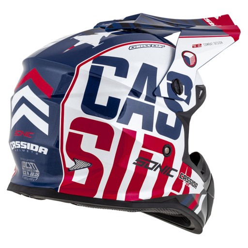 CASSIDA KASK MOTOCYKLOWY CROSS SONIC Z GOGLEMIL L