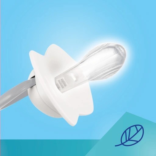 CANPOL SILIKONOWY SMOCZEK SYMETRYCZNY LIGHT TOUCH GOOSE 18m+ 2 szt.