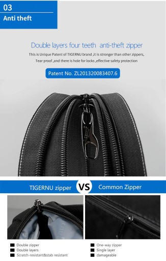 TIGERNU T-B3399 рюкзак для ноутбука 15,6 дюйма