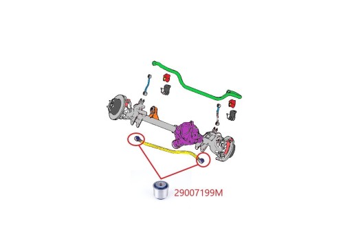 Jeep Grand Cherokee II 99-04 WJ WG Tuleja Panhard Super HD Mocny Poliuretan