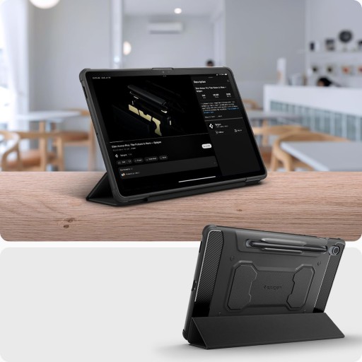 Чехол для Galaxy Tab S9 FE, Spigen Rugged Armor Pro, чехол, крышка, корпус