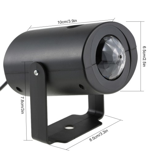 9W Mini RGBW Светодиодная лампа с водяной волной и сценической лампой