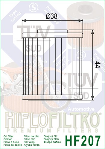 МАСЛЯНЫЙ ФИЛЬТР KAWASAKI KXF 250 06-20 HF207 HIFLO