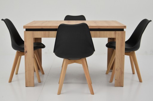 Комплект из 4 стульев + стол 80х120/160 см ARTISAN
