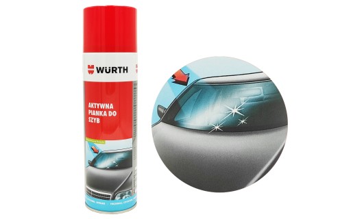 WURTH Активная пена для чистки стекол, зеркал и стеклянных поверхностей