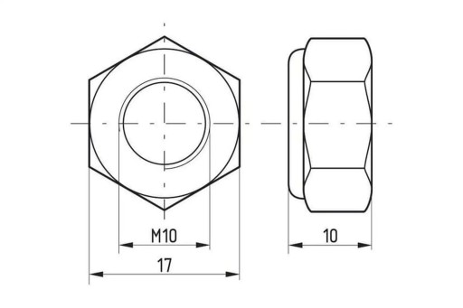 98510 Гайка самоконтрящаяся M10 x 1,50
