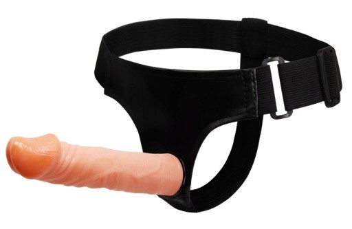 DILDO STRAP-ON PROTEZA PENIS ANAL WAGINA CZŁONEK CIELISTY CYBERSKÓRA 20CM