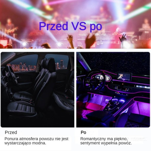 8M EL WIRE ВОЛОКОННО-ОПТИЧЕСКИЙ ОКРУЖАЮЩИЙ СВЕТОДИОД RGB SMART APP