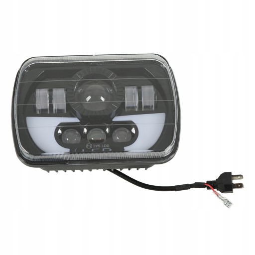 KWADRATOWY REFLEKTOR LAMPA PRZÓD KOMPLET LED 5X7 CALI 90W H4