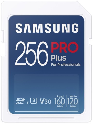 Карта памяти Samsung PRO Plus 2021 SDXC 256 ГБ, класс 10 UHS-I/U3 V30 (MB-S