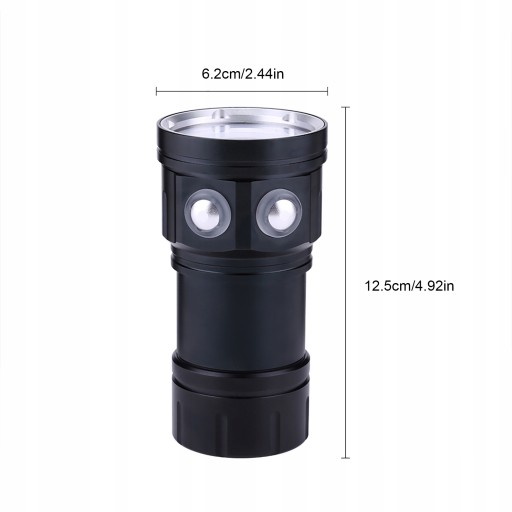 IPX8 18000lm 500M Latarka nurkowa LED