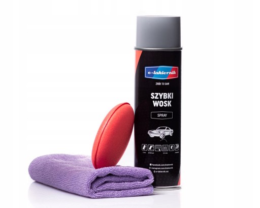 Автомобильный воск Quick Spray + аппликатор + электронный спрей из микрофибры, 500 мл