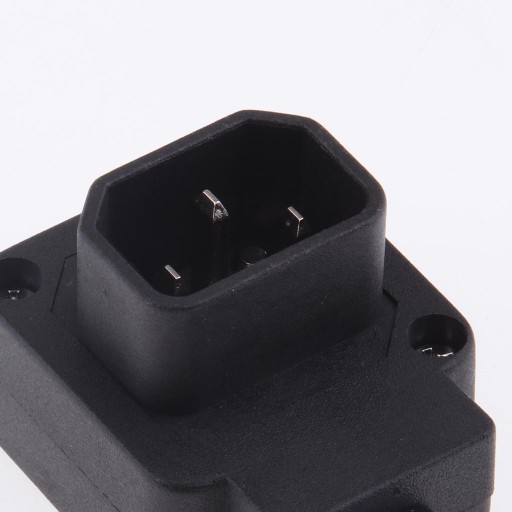 IEC męski C14 10A Adapter złącza Gniazdo czajnika 90 stopni Wtyczka