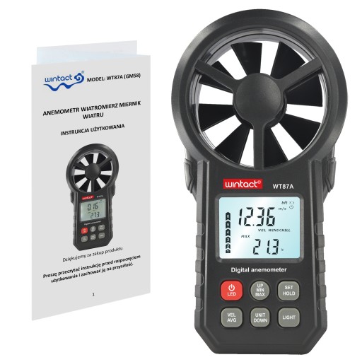 Анемометр Wintact WT87A