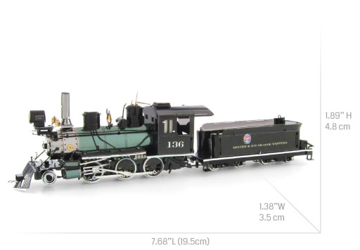 Локомотив Metal Earth Wild West 2-6-0 3D модель
