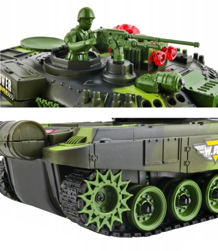 Танк с дистанционным управлением RC Battle of Tanks War Tank MORO Светодиодные эффекты + пульт дистанционного управления