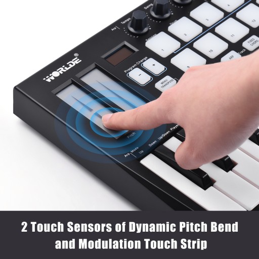 WORLDE Orca mini25 Портативный USB MIDI с 25 клавишами