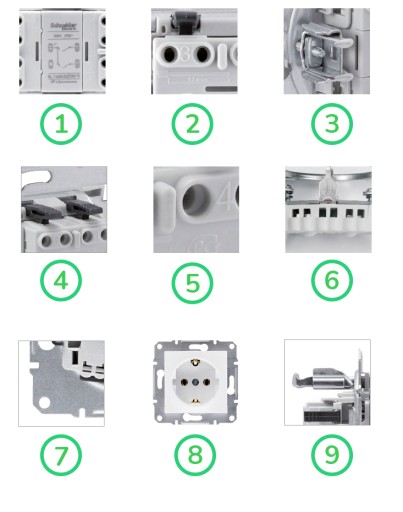 Schneider Electric Asfora 5-кратная горизонтальная рама, антрацит