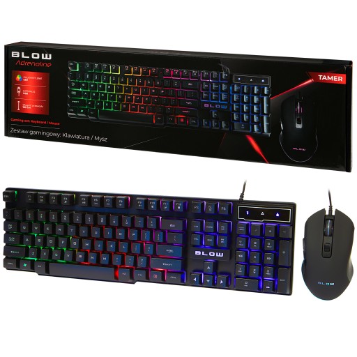НАБОР ИГРОВОЙ КЛАВИАТУРЫ И МЫШИ со светодиодной RGB ПОДСВЕТКОЙ ДЛЯ ГЕЙМЕРОВ
