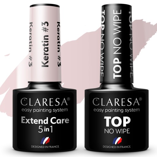 Claresa KERATIN baza lakier 5w1 #3 TOP NO WIPE