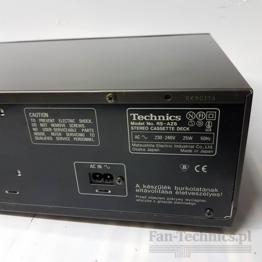Fan-Technics Tape Deck Technics Магазин RS-AZ6 в Лодзи