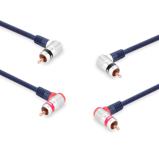 Кабель 2x RCA Cinch угловые вилки VITALCO 3,0 м